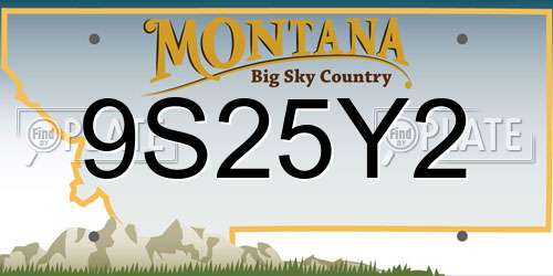 9S25Y2 Montana License Plate
