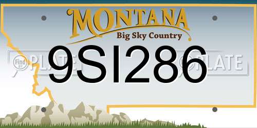 9SI286 Montana License Plate