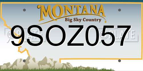9SOZ057 Montana License Plate