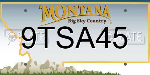 9TSA45 Montana License Plate