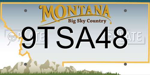 9TSA48 Montana License Plate