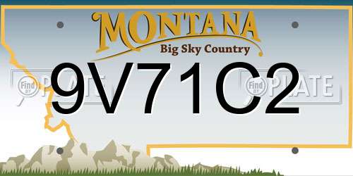 9V71C2 Montana License Plate