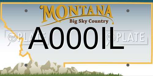 A000IL Montana License Plate