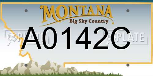 A0142C Montana License Plate