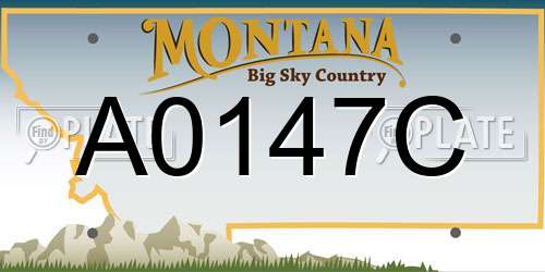 A0147C Montana License Plate