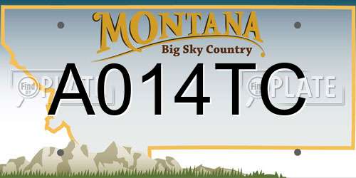 A014TC Montana License Plate