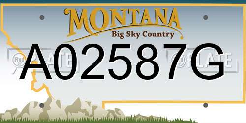 A02587G Montana License Plate
