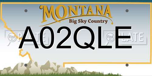 A02QLE Montana License Plate
