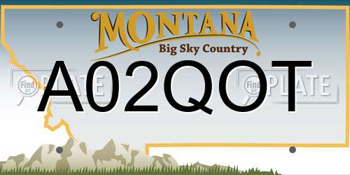 A02QOT Montana License Plate
