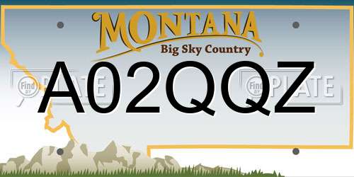 A02QQZ Montana License Plate