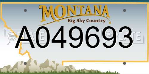 A049693 Montana License Plate