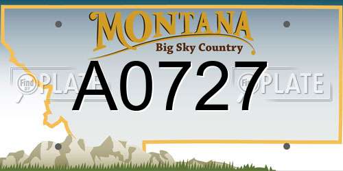 A0727 Montana License Plate