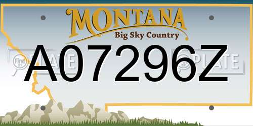 A07296Z Montana License Plate