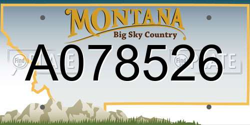 A078526 Montana License Plate