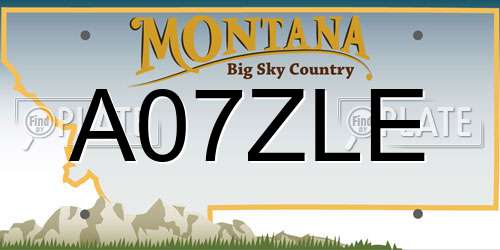 A07ZLE Montana License Plate