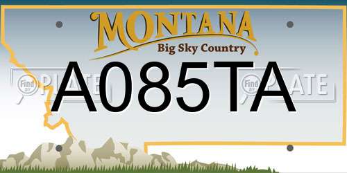 A085TA Montana License Plate