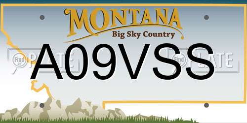 A09VSS Montana License Plate