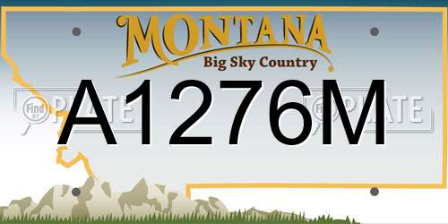 A1276M Montana License Plate