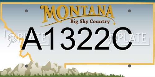 A1322C Montana License Plate