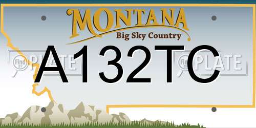 A132TC Montana License Plate