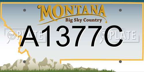 A1377C Montana License Plate