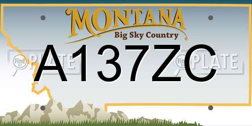 A137ZC Montana License Plate