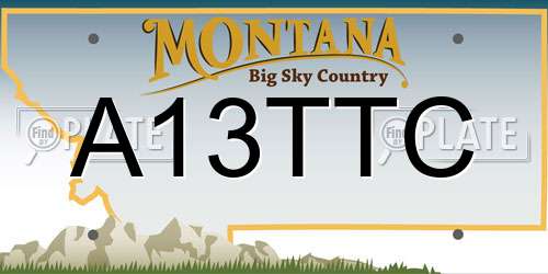 A13TTC Montana License Plate