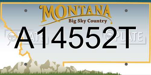 A14552T Montana License Plate