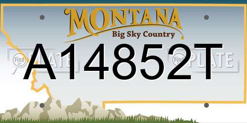 A14852T Montana License Plate