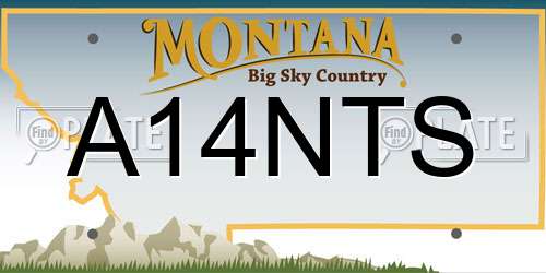 A14NTS Montana License Plate