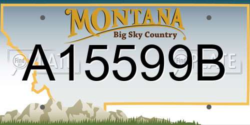 A15599B Montana License Plate