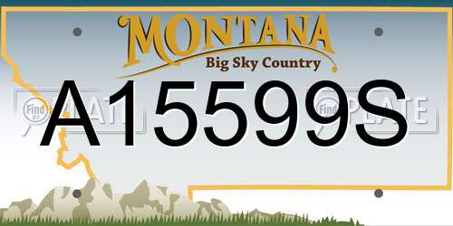 A15599S Montana License Plate