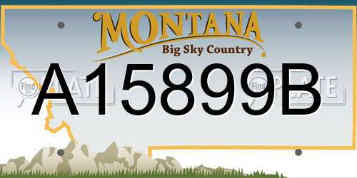 A15899B Montana License Plate