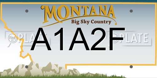 A1A2F Montana License Plate