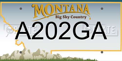 A202GA Montana License Plate