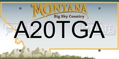 A20TGA Montana License Plate