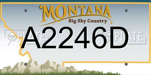 A2246D Montana License Plate