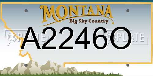 A2246O Montana License Plate