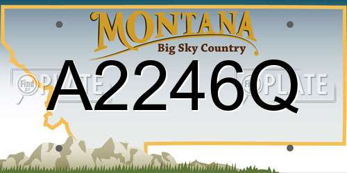 A2246Q Montana License Plate
