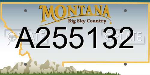 A255132 Montana License Plate