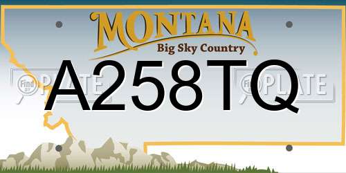 A258TQ Montana License Plate