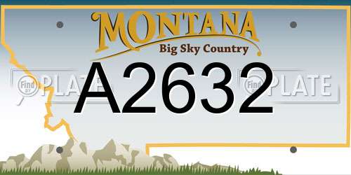 A2632 Montana License Plate