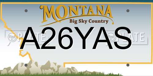 A26YAS Montana License Plate