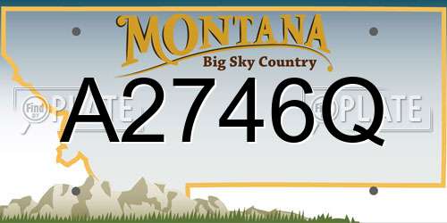A2746Q Montana License Plate