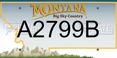A2799B Montana License Plate