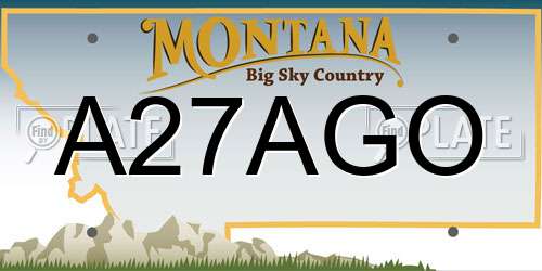 A27AGO Montana License Plate