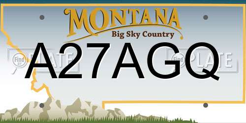 A27AGQ Montana License Plate