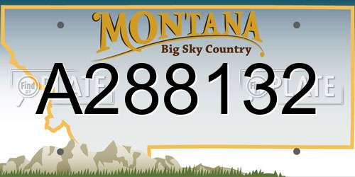 A288132 Montana License Plate