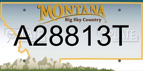A28813T Montana License Plate