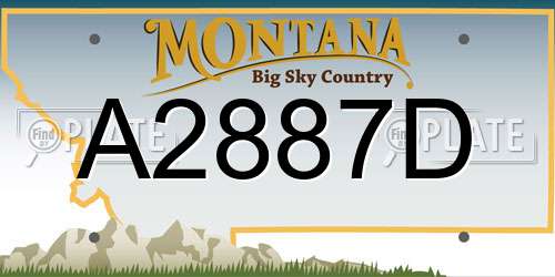 A2887D Montana License Plate